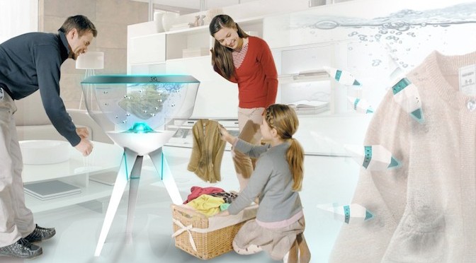 Làm sạch quần áo bằng robot cá
